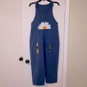 hand painted sunflower jumpsuit